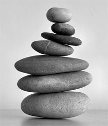 balanced rock pebble